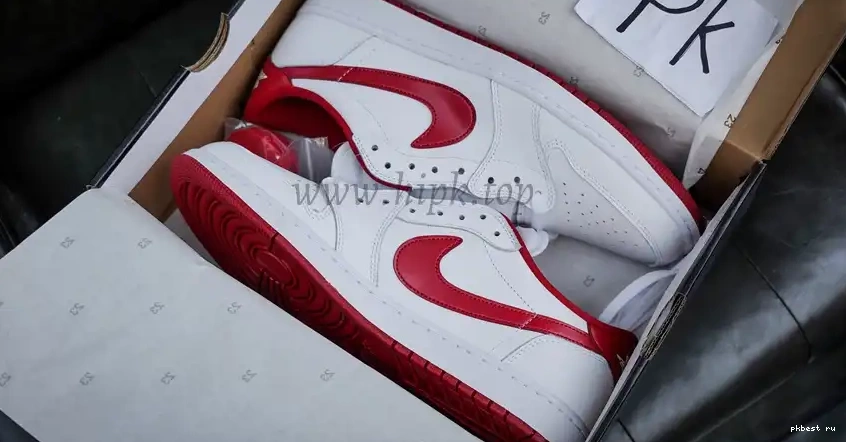 Retro GOD SHIP RETAIL Varsity PK MATERIALS 1 READY TO Red LowWhite Jordan 0502